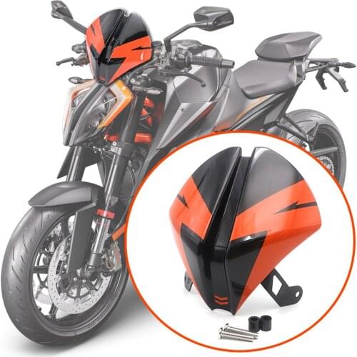 Front Windshield Windscreen Airflow Wind Deflector Shield For 1290 Super SuperDuke R 2020 -UP Black Orange Motorcycle Fly Screen