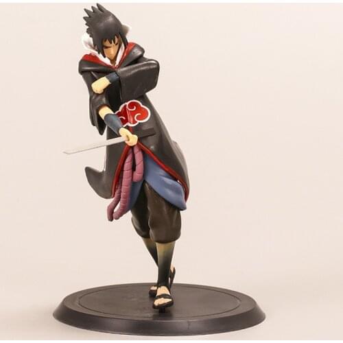 17CM Naruto ninja Uchiha Sasuke Action Figures Anime Figurines doll Model Toys Birthday cake car Collection Ornaments Gift