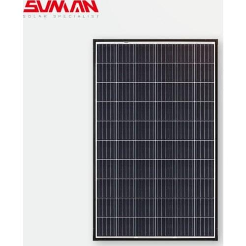 Nique patent 310W flexible solar panel with black anodized aluminium alloy frame for residential commercial rooftop
