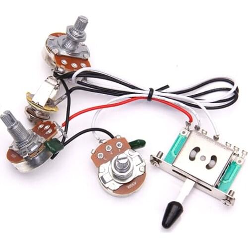 Guitar Wiring Harness 1V2T 1Jack 5Way Switch Set for ST ocaster