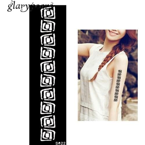 Hot Sale 1 Piece Henna Tattoo Stencil Strip Bracelet Design Health Airbrush Painting Women Shoulder Body Art Tattoo Stencil S622