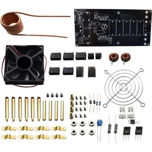 ZVS Induction Heating Plates Module Tesla Coil 1000W DC 12V-36V DIY Low Voltage Flyback Pilot Driver with Copper Pipe
