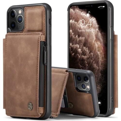 C20 CaseMe Wallet Retro Leather Phone Cases For iPhone 12 Pro Max 11 Pro Max 8 Plus 7 Plus X XR XS Max SE 2020 Phone Cover