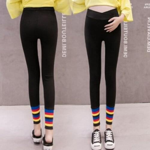 Maternity Leggings Autumn and Winter Low Waist Maternity Pants Plus Velvet Thickening Belly Support Pregnant Trousers