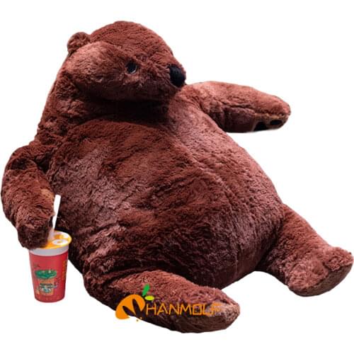 40~100cm INS Fuzzy Plush Brown Bear Stuffed Animal Companion Friend Ultra Soft Doll Friends Kids Gift Dropshipping