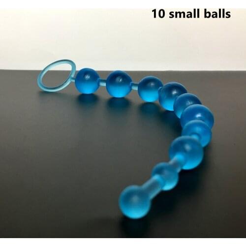 2021 New Soft Rubber Anal Plug Beads Long Orgasm Vagina Clit Pull Ring Ball Butt Toys Stimulator Sex Toys For Adults Women