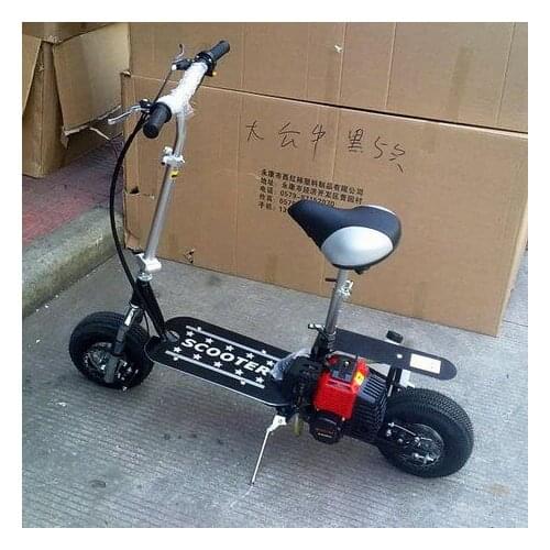 43CC Brand New Idling Steam Scooter With Shock Absorber 2-stroke Rubber Inflatable Wheel Double Disc Brake Gas Scooter
