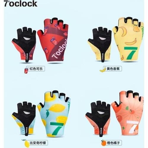 7' oclock Kids Gloves Balance Bike Half Finger Gloves Pushbike Sliding Bicycle Childs Short Mittens Cycling Outdoor Sport Glove