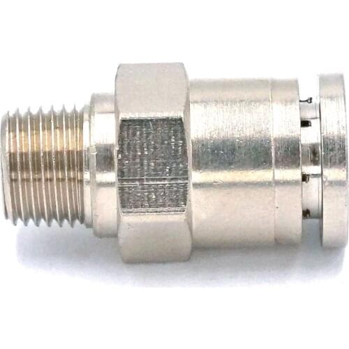 1/8" BSP Male to Fit Tube O/D 8mm Pneumatic Nickel Brass Push In Connector Union Quick Release Air Fitting Plumbing