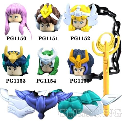 Single Sale Building Blocks knights of the zodiac Saint Seiya Athena Shiryu Glacier Bricks Figures For Children Toys Gift PG8128