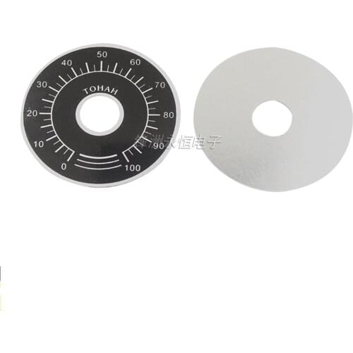10PCS TOPVR 0-100 Potentiometer Knob Scale Digital Dial Can Be Equipped With WTH118 WX112