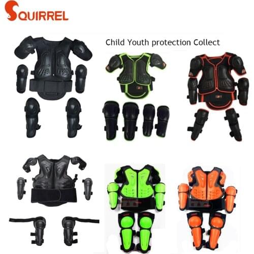 Child Armor Height 0.85-1.7M Youth Body Vest Protector Waistcoat Armor Kids Motocross DH ATV Dirt Bike Chest Knee Elbow pad