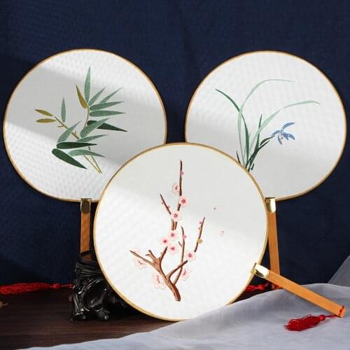 Hand-Made Embroidery DIY Fan from Embroidered Material Package Suzhou Embroidery Beginners Old Fashion Self-Embroidered