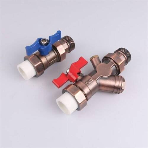 Water Separator Ball Valve Bronze Color Inlet And Outlet Water Filter Sleeve Valve Multifunctional Inlet And Outlet Water Union