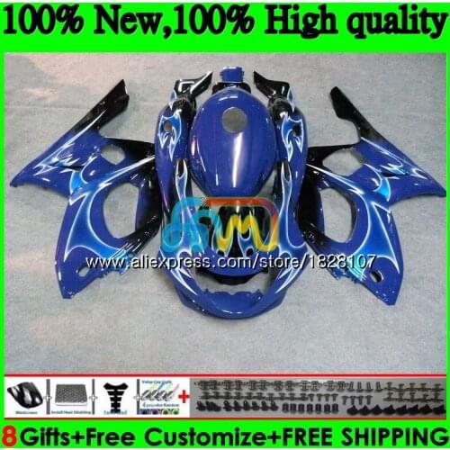 Blue flames Thundercat For YAMAHA YZF600R 96 02 03 04 2005 2006 2007 73BS.142 YZF 600R YZF-600R 2002 2003 2004 05 06 07 Fairing