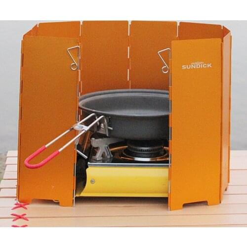 12 /10 Plates Aluminum Alloy Foldable Outdoor Gas Stove Windshield for Camping Stove Wind Shield Windproof Screen For Picnic