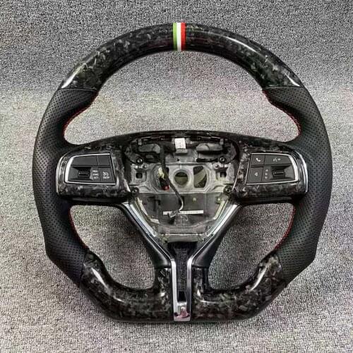 Supercar Cuatomized Carbon Fiber Sports Steering Wheel Alcantara Leather for Maserati Levante Ghibli Quattroporte 2016-2020
