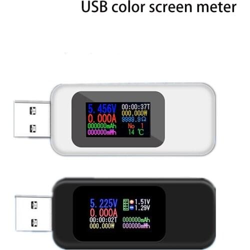 DC USB Tester Current 4-30V Voltage Meter Timing Ammeter Digital Monitor Temperature data measurement Testing charging equipment