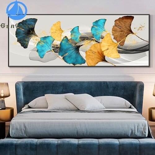 Yellow And Blue Ginkgo Leaves 5D DIY Diamond Painting Full Square/Round Mosaic Diamond Embroidery Sale large size Decor Home art