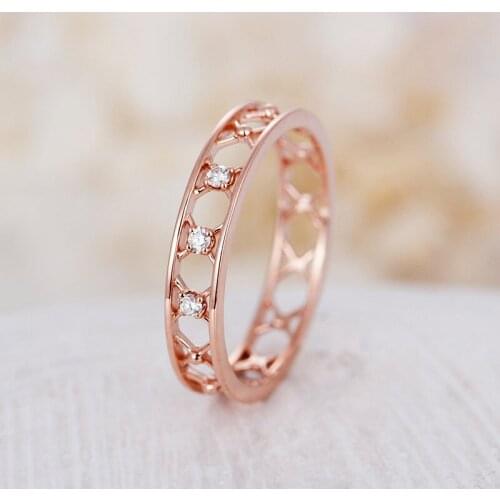 Top Quality White CZ Ring Rose Gold Color X Shape Exquisite Silver Color Ring Micro Paved Cubic Zirconia Rings For Women Bague