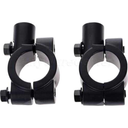 2Pcs 7/8inch 22mm Motorcycle Handlebar Mirror Mount Holder Brackets Clamp 10MM Bicycle Aluminum Rear View Mirror Adapter Holder