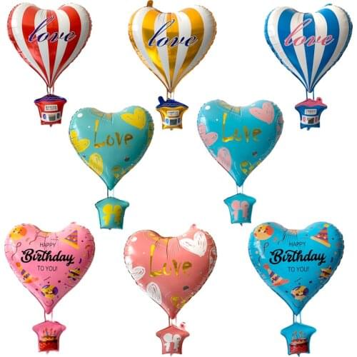 22Inch Hot Air Balloon Foil Balloons Heart Helium Balloon Birthday Party Decoration Kids Toy Globos Event Party Supplies