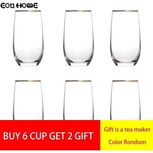 340/380/540 ML Transparent Round Beer Steins High Temperature Resistance Water Mug Cocktail Glasses Household Fruit Juice Cup