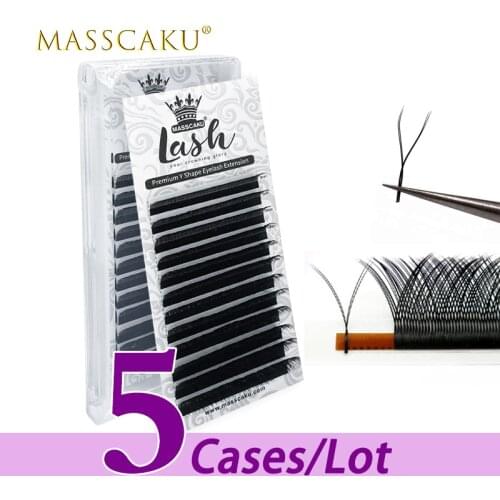 5case/lot Quick delivery 12 lines YY shape fluffy individual eyelash extensions natural and soft eyelash extensions