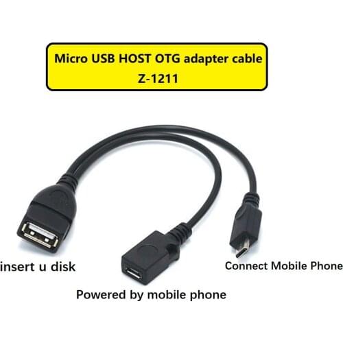 Etmakit 2 In 1 OTG Adapter Micro USB Host Power Y Splitter USB to micro 5 Pin Male Female Cable For Android Phone Accessories