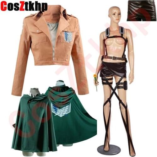 2021 Anime Hoodie Attack on Titan Cloak Shingeki no Kyojin Scouting Legion Cosplay Costume anime cosplay green Cape mens clothes