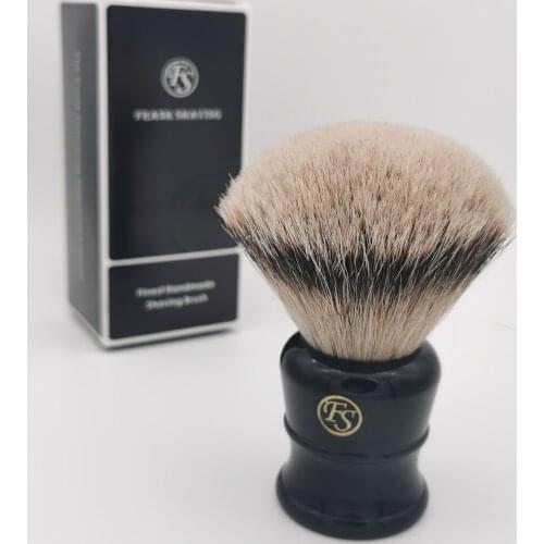 FS-#SI30-EB33, 100% Silvertip Badger Shaving Brush with Faux Ebony handle, Knot size 30mm+FREE RAZOR+FREE SHIPPING