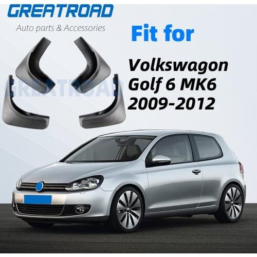 For Volkswagen VW Golf 6 Mk6 2009 2010 2011 2012 Set Molded Mud Flaps Mudflaps Splash Guards Front Rear Mud Flap Mudguards