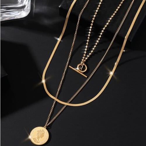 316L Stainless Steel Star Moon Necklace Fashion Fine Jewelry Hip Hop Street Charms Chain Choker Necklaces Pendants For Women Men