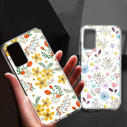 Floral flower pattern Phone Case for Samsung Galaxy S20 Plus Ultra S10E S6 S7edge S8 S9 S10 Plus S10 S20lite Cover