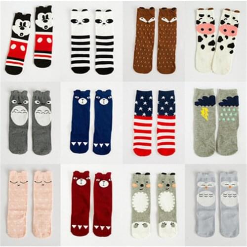 Childrens socks Korean cartoon elephant poached egg bow tie baby baby socks cotton tube socks CS002