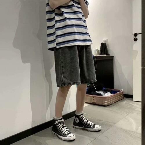 High Waist Jeans Women Vintage Wide Leg Loose Drawstring Denim Pants Harajuku Streetwear Baggy Short Trouser Female Plus