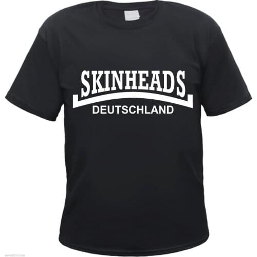SKINHEADS DEUTSCHLAND T-SHIRT - S bis 3XL - Schwarz/Weiss - oi skinhead germany