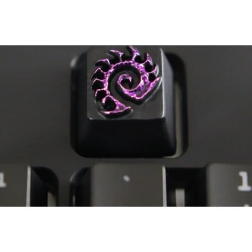 KeyStone Keycap 1 pcs 3D relief Game theme aluminum alloy metal mechanical keyboards keycaps R4 height for Cherry MX axis,03