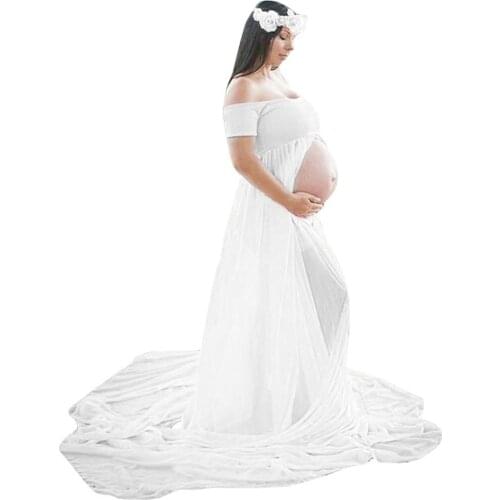 Lace Maternity Dresses For Photo Shoots Long Maxi Gown Evening Pregnancy Dress Photography Props Pregnant Women Baby Shower Dres