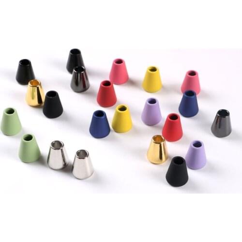 Alloy Funnel Holes Colorful Cord Stopper Rope Ends Lid Drawstring Toggles Clip For Clothes Apparel Shoelace Accessories