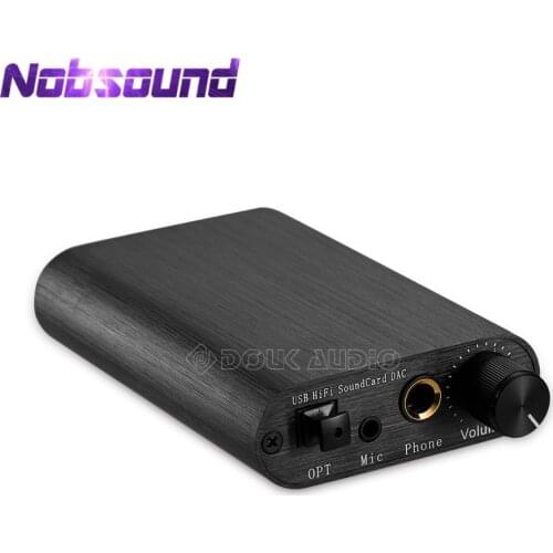Nobsound Mini HiFi Sound Card DAC TDA1387 USB 8X Audio Decoding Headphone Amplifier DTS/AC3 Coaxial Optical Digital Output