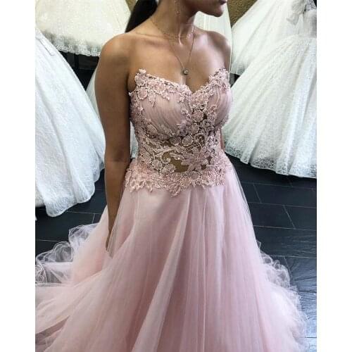 Youthful Evening Dresses A-Line Sweetheart See Through Embroidery Long Evening Dress Formal Party Gowns Vestido de festa Long