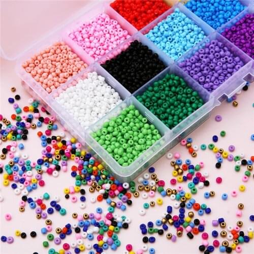 Czech Glass Seedbeads Kit Charm Alphabet Letter Beads Crystal Beads Box For DIY Bracelet Necklace Jewelry Making Clasps Cord Set