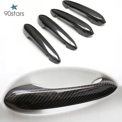Real Carbon Fiber Door Handle Cover Trim LHD & RHD for BMW 3 5 Series G20 G30 X3 G01 X4 G02 X5 G05 2018 2019 Car Accessories