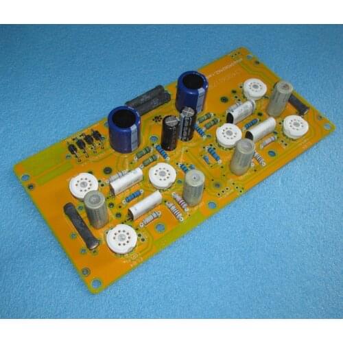 German line 12AU7+6P14 10W×2 push-pull line power amplifier board, symmetrical mirror design, good sound