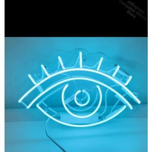 Neon bulbs sign Eye open beer real handcraft bar sign real glass neon sign logo neon signs for home Light Clown Eye Neon Light