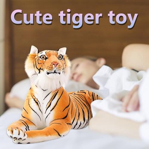 Educational Simulation tiger Animal Model Childrens Plush Toy Animal Gift baby girl friend birthday 40cm doll cute toy for kids