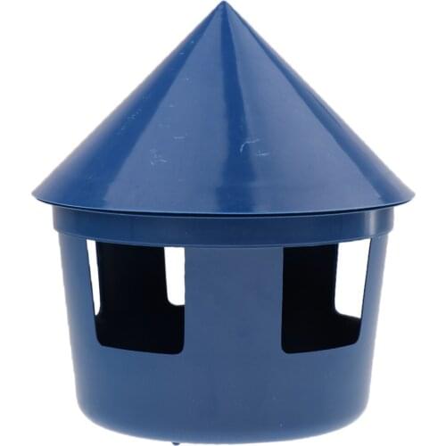 Plastic Bird Feeder Seed Container Water Food Dispenser Hanging Cage Shape 22cm