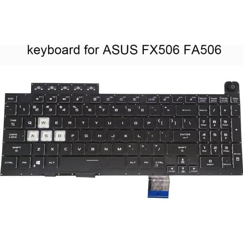 US English keyboard backlight For ASUS TUF Gaming F15 FX506 FA506 FA506Q FX506L IU II IH IV keyboards crystal key caps 661VUS00