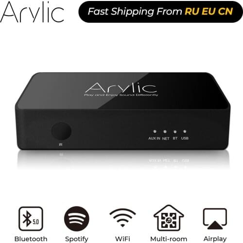 S10 WiFi and Bluetooth 5.0 Preamplifier Wireless Audio Receiver HiFi Stereo Streamer Multi-Room DLNA Airplay Free APP